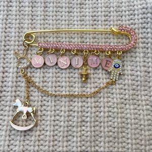 Pink Crystals Stroller Pin Mini Me